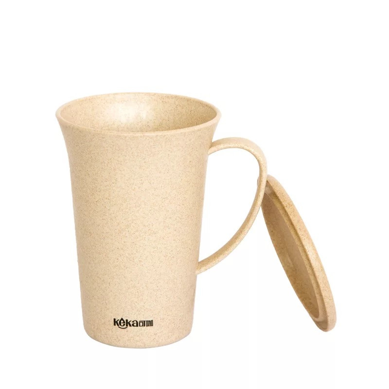 New Wheat Straw Plastic Water Bottles Degradable Water Bottle with Lid