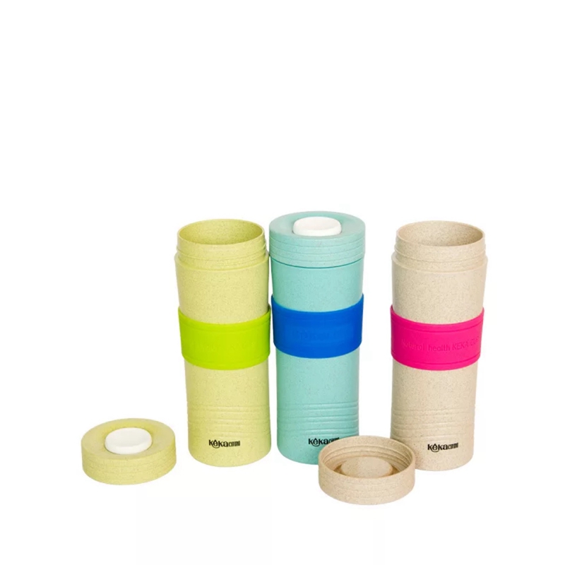 Rice Husk Degradable Wheat Straw Leak-proof Water Bottle For Promotion Gifts