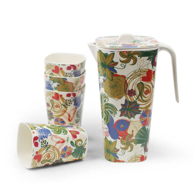 Biodegradable Plastic Bamboo Coffee Travel Mug With Handle