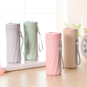 Hot Sale 450ml Portable Biodegradable Natural Bamboo Fiber Water Bottle