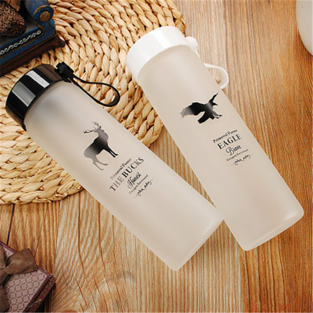 New Frosted 380ML Glass Drinking Bottle, Glass Water Bottle With Silicone Sleeve