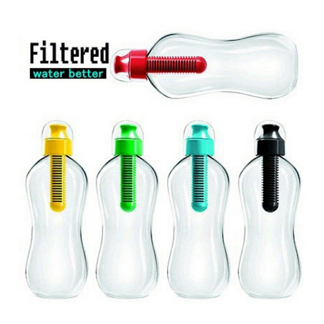 Outdoor Sport Portable Plastic Purifier Water Filter Bottle