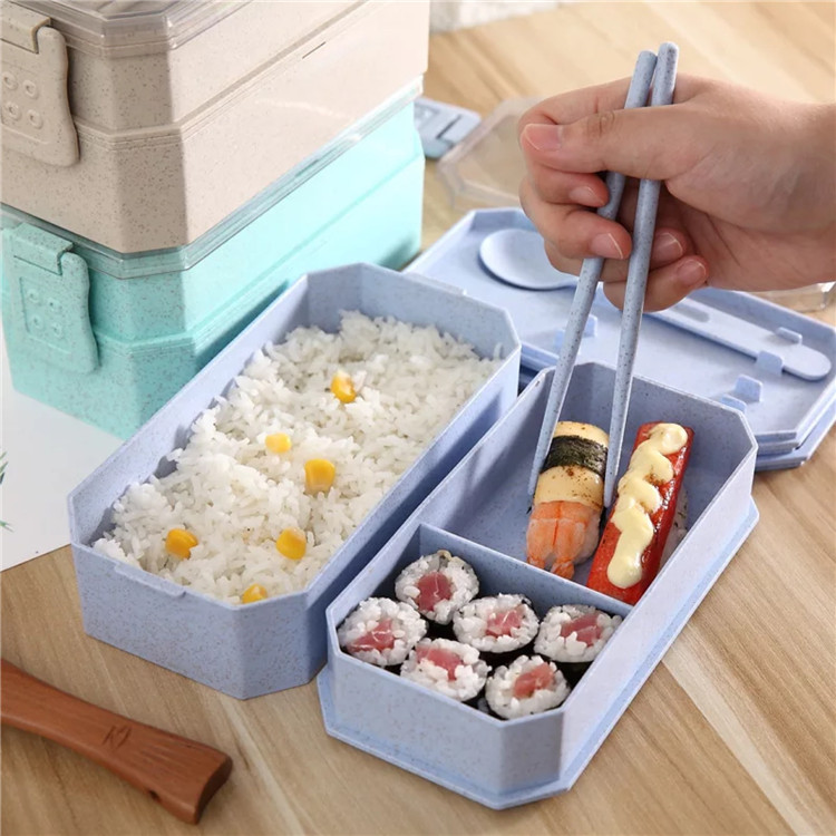 Eco Wheat Straw Baby Products Disposable Special Bamboo Lunch Box 