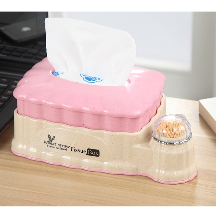 Factory Selling Directly Wheat Straw Plastic Tissue Box Wholesale