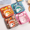 Korea Children Biodegradable Promotion Gifts Bamboo Fibre Kids Plate Cup Tableware Set