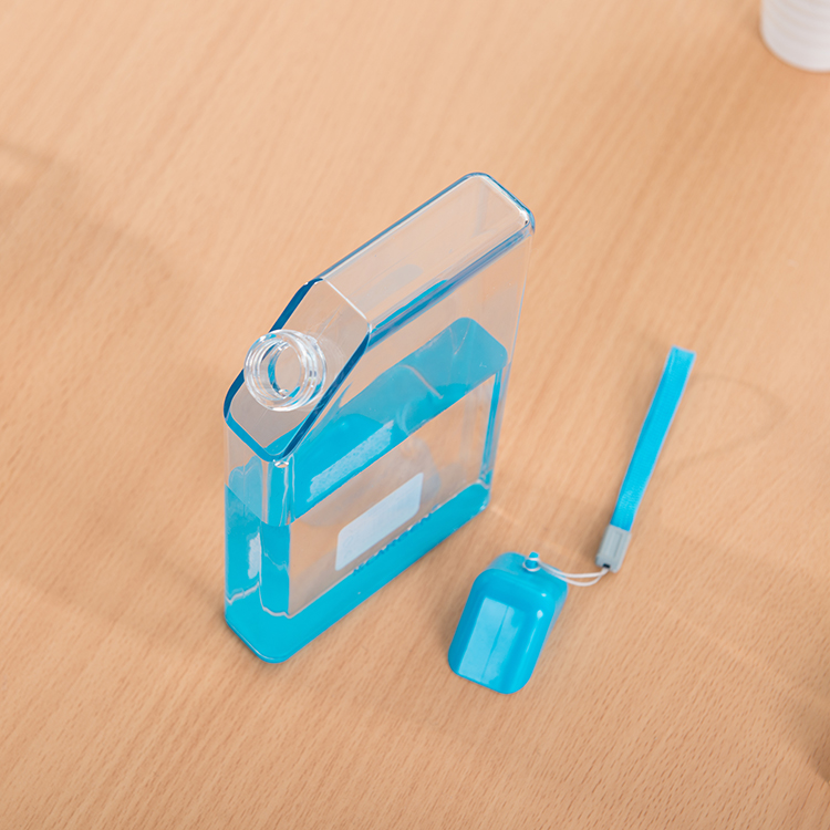 BPA Free Clear Triangle Cap Travel Water Bottle