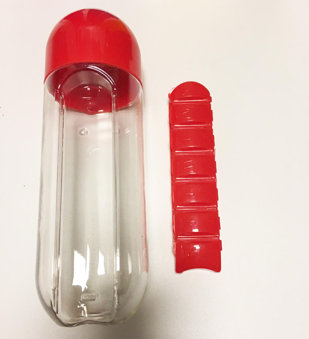 Pill Organizer Water Bottle