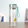 Factory Wholesale Double Wall Glass Water Bottle with Tea Strainer