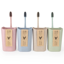 Unique Design Wheat Straw Bpa Free Bathroom Toothbrush Holder
