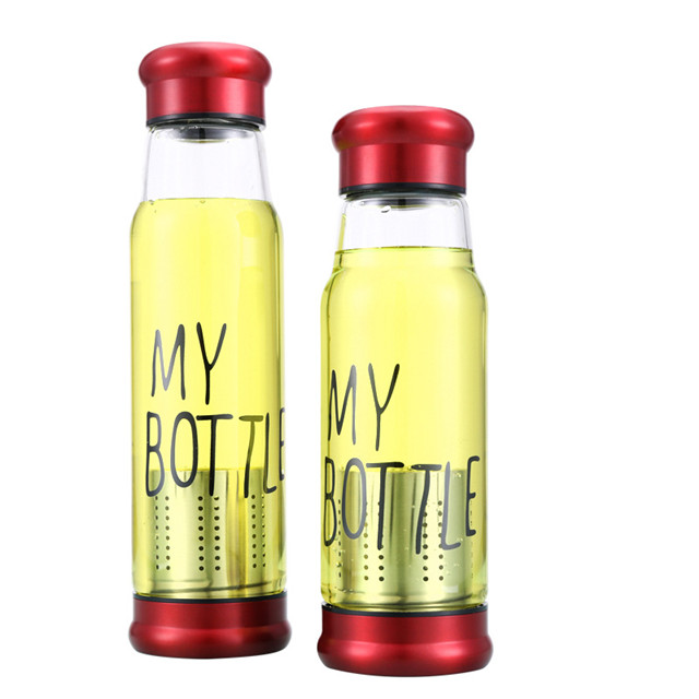 My Bottle Glass Water Bottle, Glass Drinking Bottle with Filter