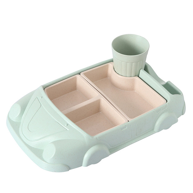 BPA Free Car Shape Bamboo Lunch Box, Degradable Food Container