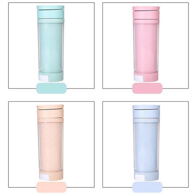 Eco-friendly Wheat Straw Portable Water Bottle With Mobile Phone Holder