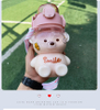 THVALUE 1100MLPortable Water Kettle with Phone Holder Cute Bear Shape Plastic Water Bottle Kawaii Cup Straw Cup With Cute Sticker And Stap 