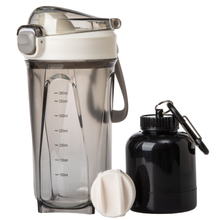 THVALUE 18oz/550ml Protein Shaker Bottles for Protein Mixes, Shaker Cups for Protein Shakes with Protein Powder Storage To-go Container 