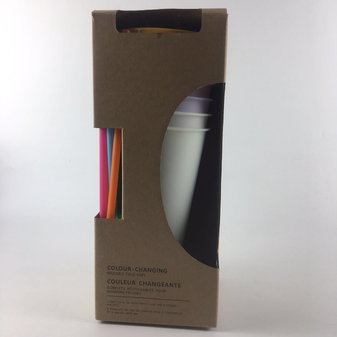 color changing plastic tumbler 24oz with lids and straw (11)