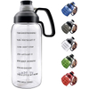 THVALUE 1800ml Wholesale 1 Gallon Transparent Plastic Water Bottles With Scale Straw Motivational Fitness Sports Water Bottle With Time Marker
