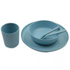 THVALUE Custom Eco-friendly PLA Bamboo Fibre Party Tableware Set Dinner Set Dinnerware Set with Salad Bowl