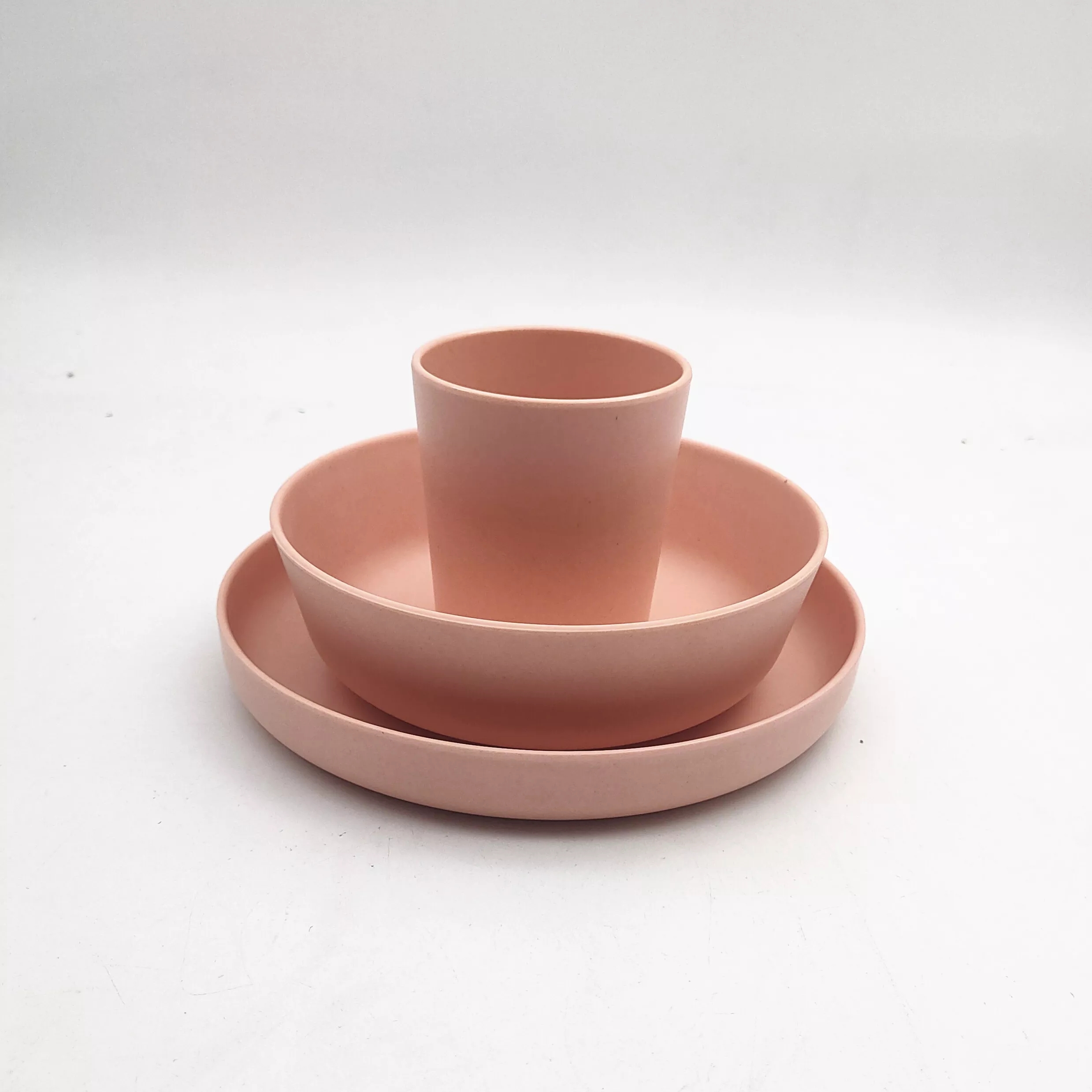 THVALUE Dinner set Dinnerware Sets Biodegradable Bamboo Plate Bamboo Fiber Tableware High Quality Factory Bowl Wholesale