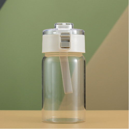 THVALUE 350ml 500ml 800ml 1000ml Plastic Water Bottle with Straw Wholesale Kids Clear Water Bottle for School with Strap 