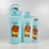 THVALUE 3 In1 Motinvational Water Bottle Set with Straw 2000/750/280ml Water Jug Set Bottle with Time Marker