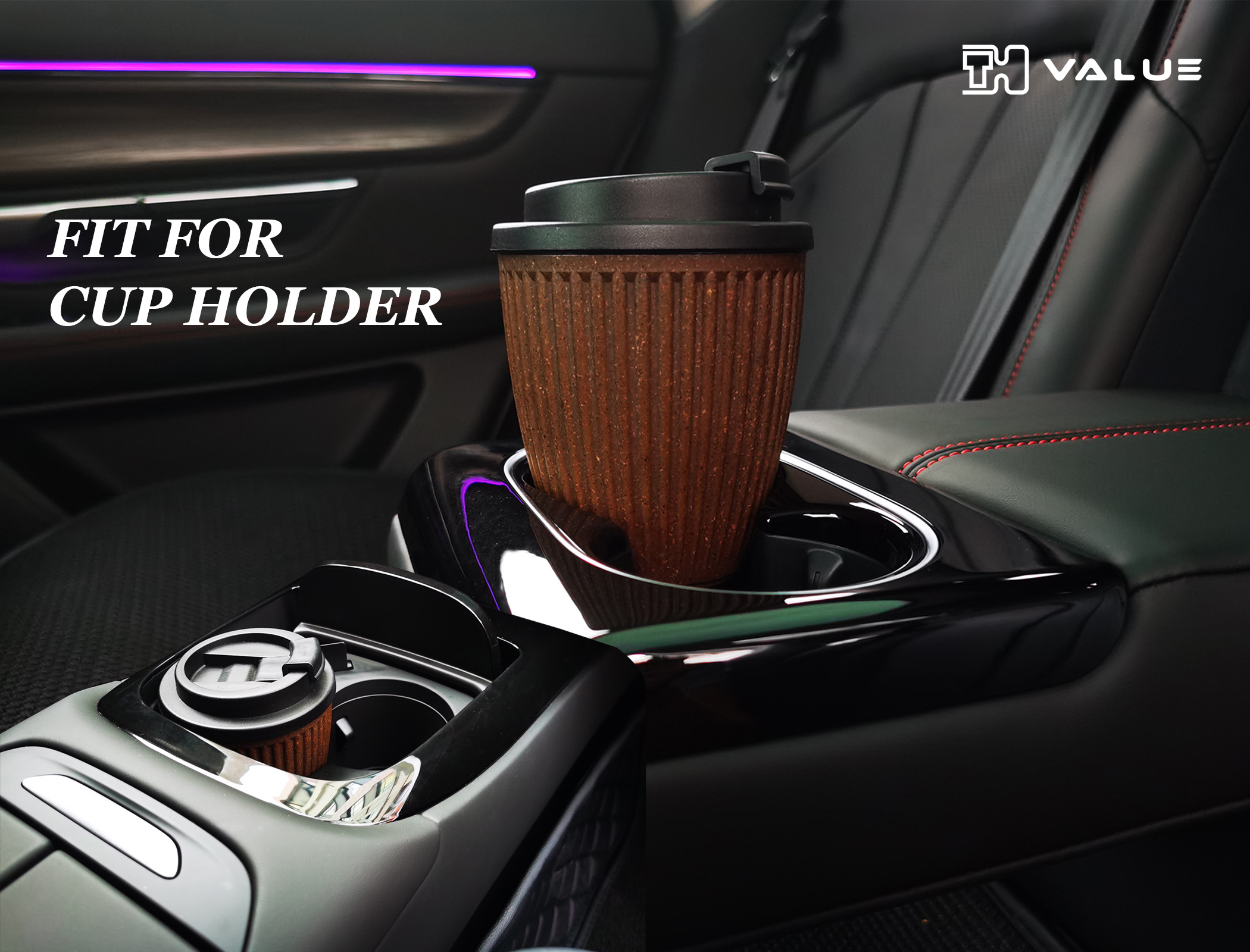 THVALUE Wholesale Coffee Grounds Mug Cup Eco-Friendly Travel Mug Coffee Mugs With Lid 350ml