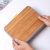 3-part Bamboo Fiber Material Lunch Box Pure Bamboo Cover Lunch Office Worker Bento Box with Tableware