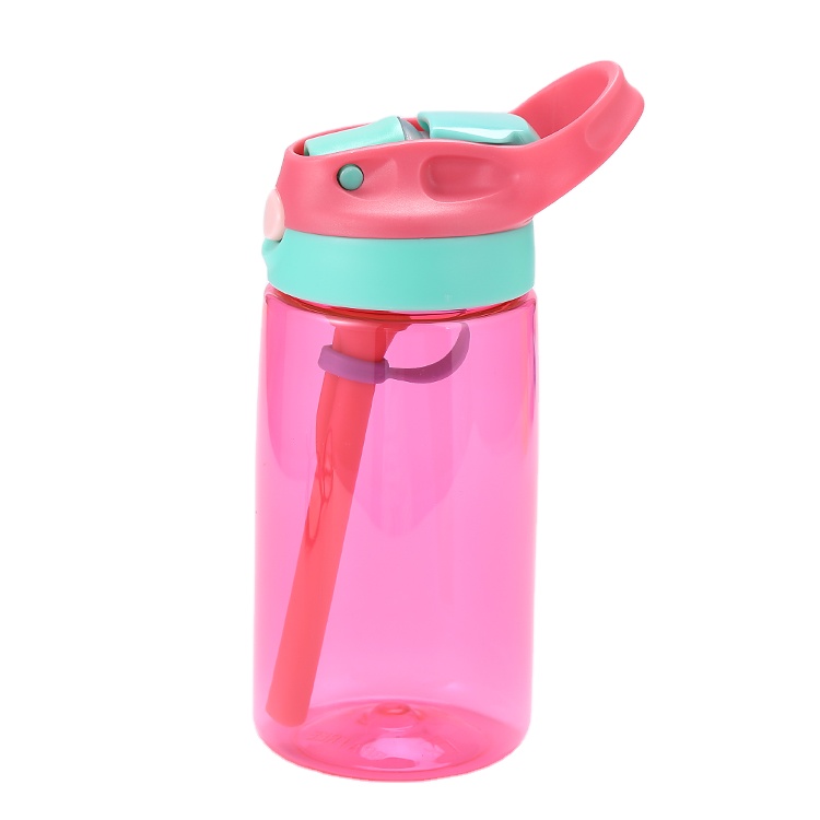 THVALUE Wholesale Customized 450ml Kids Drinking Bottle Plastic Drink Kids Water Bottle with Straw 