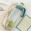 THVALUE 1800ml Wholesale 1 Gallon Transparent Plastic Water Bottles With Scale Straw Motivational Fitness Sports Water Bottle With Time Marker