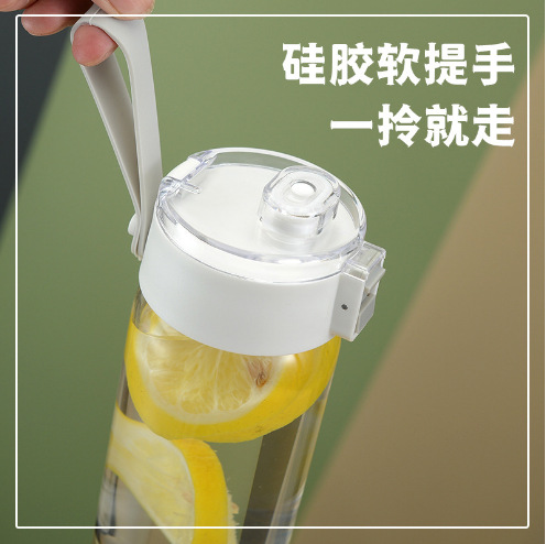 THVALUE 350ml 500ml 800ml 1000ml Plastic Water Bottle with Straw Wholesale Kids Clear Water Bottle for School with Strap 