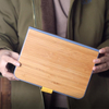 3-part Bamboo Fiber Material Lunch Box Pure Bamboo Cover Lunch Office Worker Bento Box with Tableware