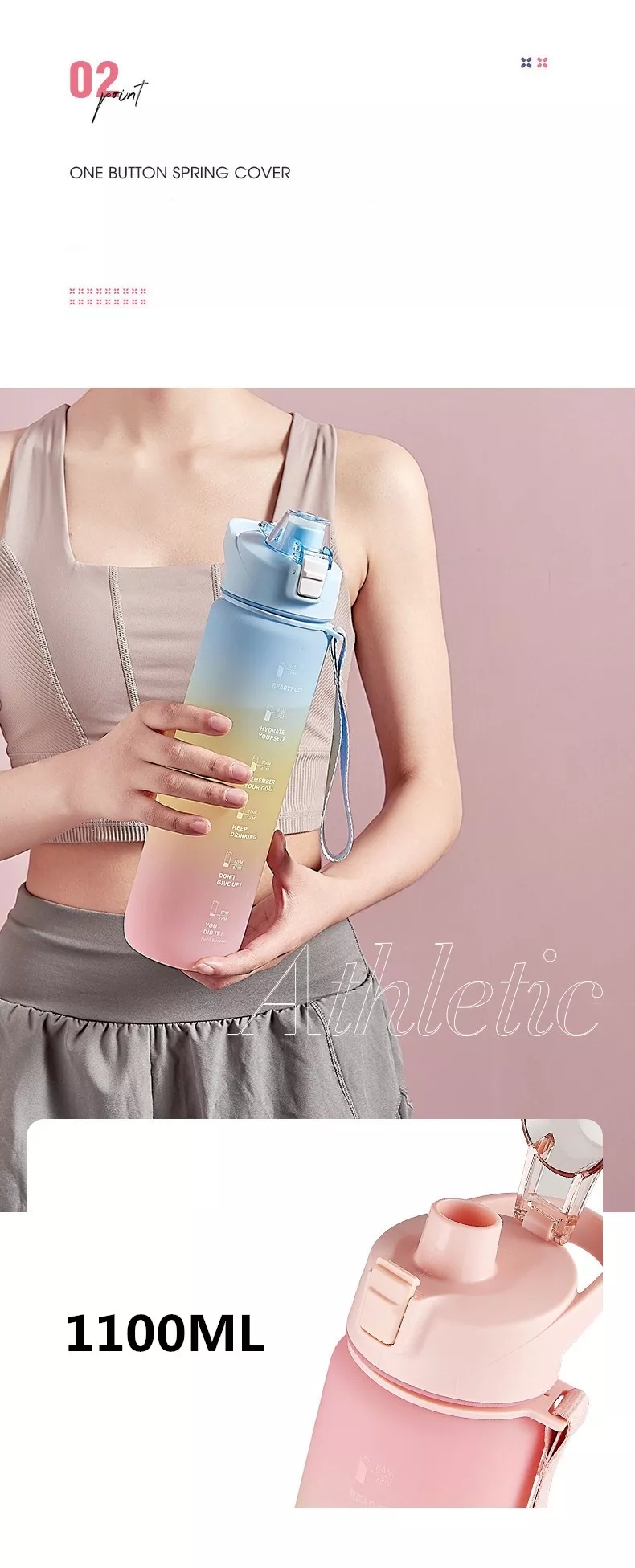 1100ml sports water bottle workout bottle (7)