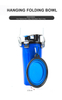 THVALUE Dog Travel Water Bottle Bowl Collapsible Dog Bowls, 2 in 1 Pet Food Container, Portable Dog Bowls Water Bottle for Walking Hiking Travelling