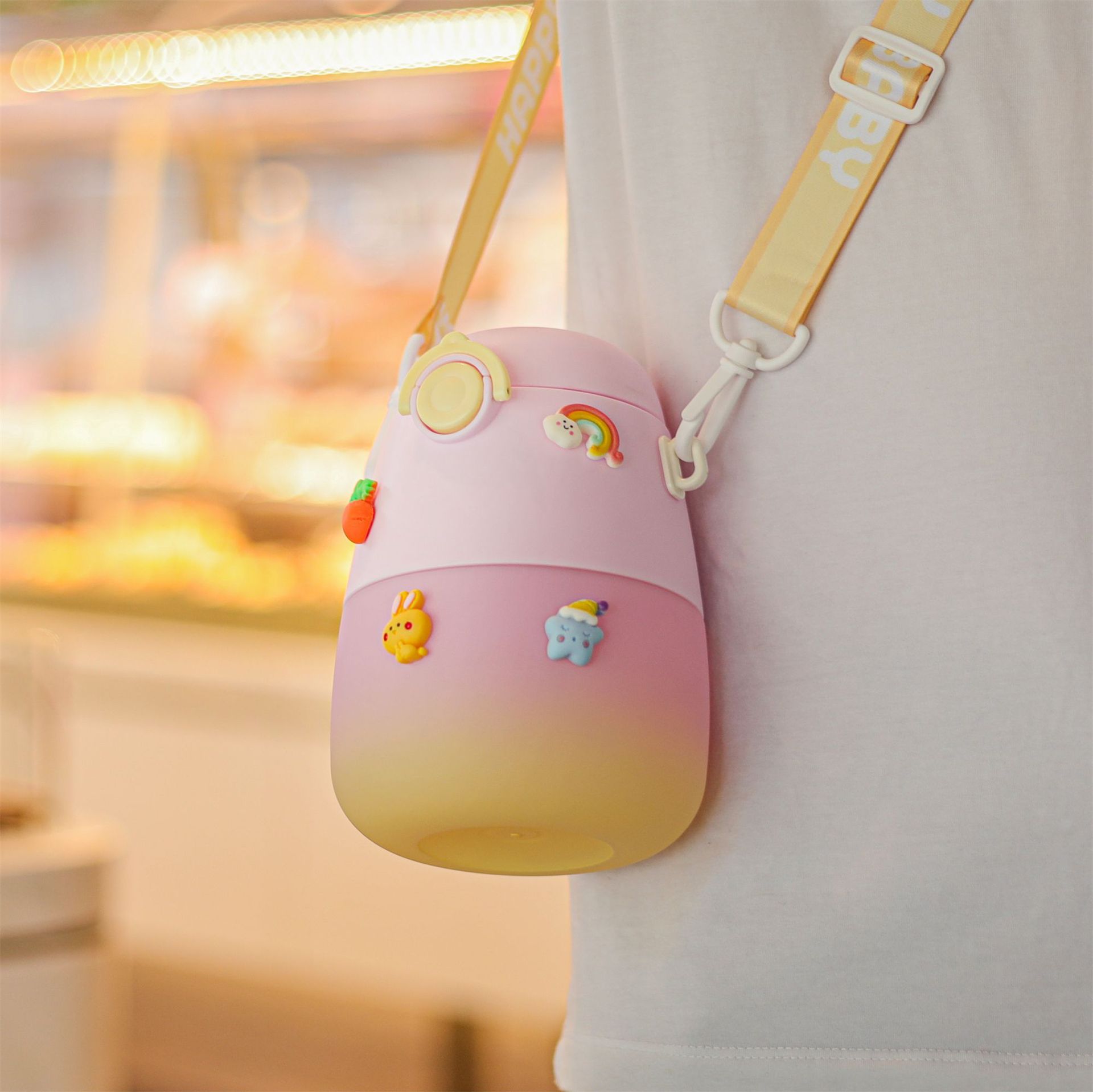 kids water bottle with strap