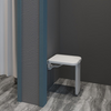 THVALUE Foldable Shower Seat Wall Mounted Arcwares Folding Shower Seat for Seniors, Disableds,Pregnants-Maximum Load 660lb(300kg)