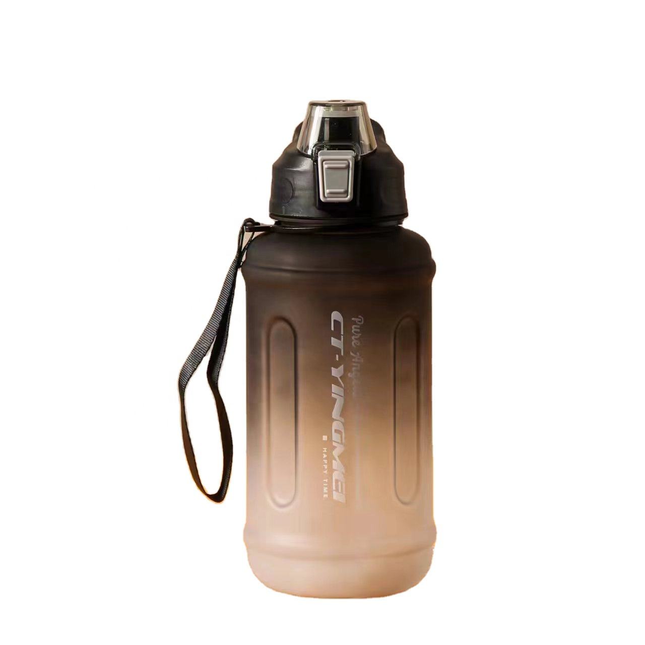 THVALUE 64 Oz Motivational Water Bottle with Straw And Strap Plastic Water Bottle for Gym 1300ml 