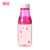 THVALUE 2 parts Detachable Japanese Cherry Sunny Tritan Plastic Portable Milk Sports Coke cola Soda Water Bottle Kids 