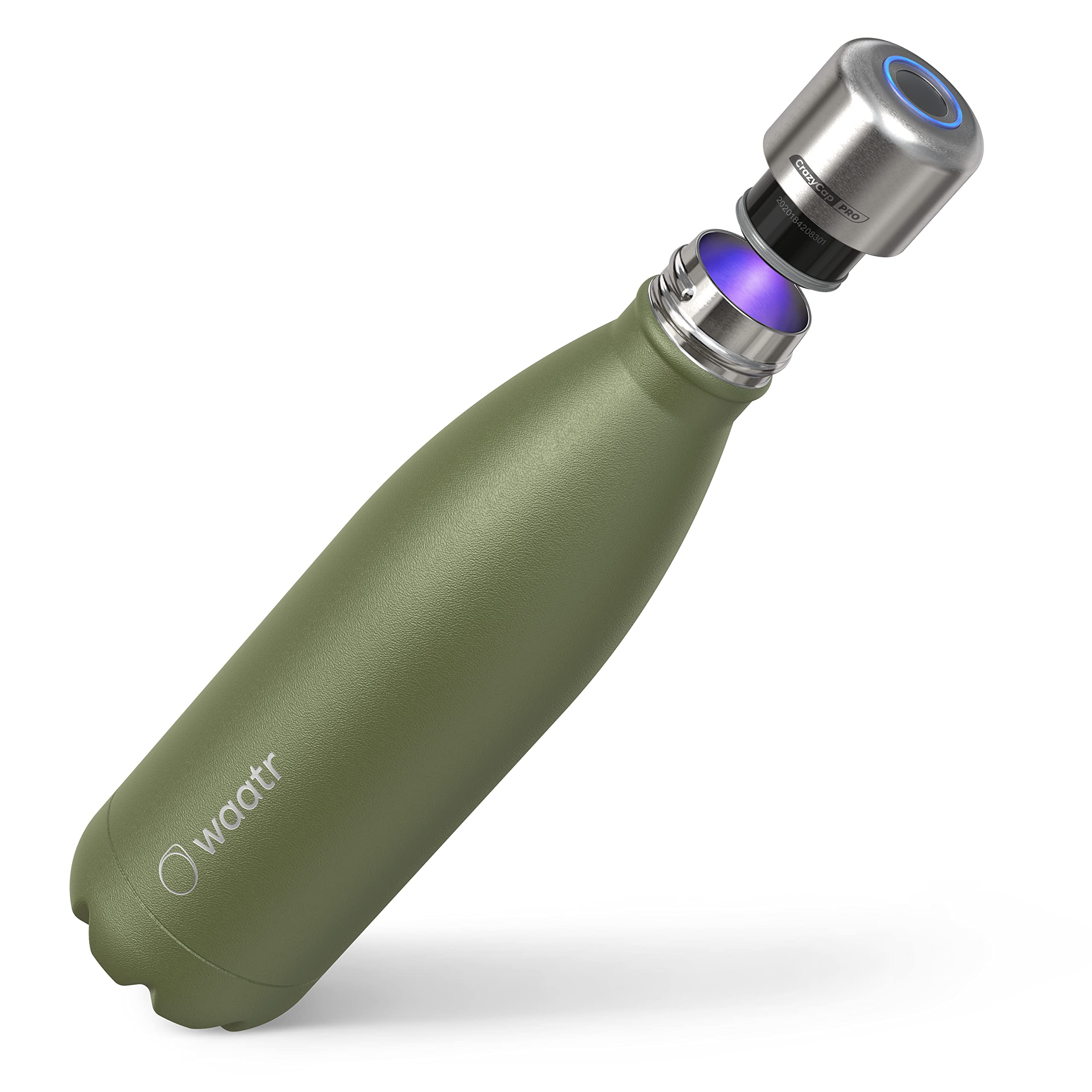 Green stainless steel vacuum flask 