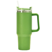 THVALUE 40 OZ Insulated tumbler with straw, Double Vacuum Stainless Steel Water Bottle for Home, Office or Car - Iced Coffee Cup Reusable,Thermos Travel Coffee Mug,Keep Hot/Cold for Hour