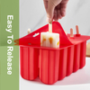 THVALUE Easy Release Popsicle Molds Ice Pop Molds Silicone Bpa Free with Box 50 Popsicle Sticks & 50 Popsicle Bags and 1PC Funnel 10 Cavities