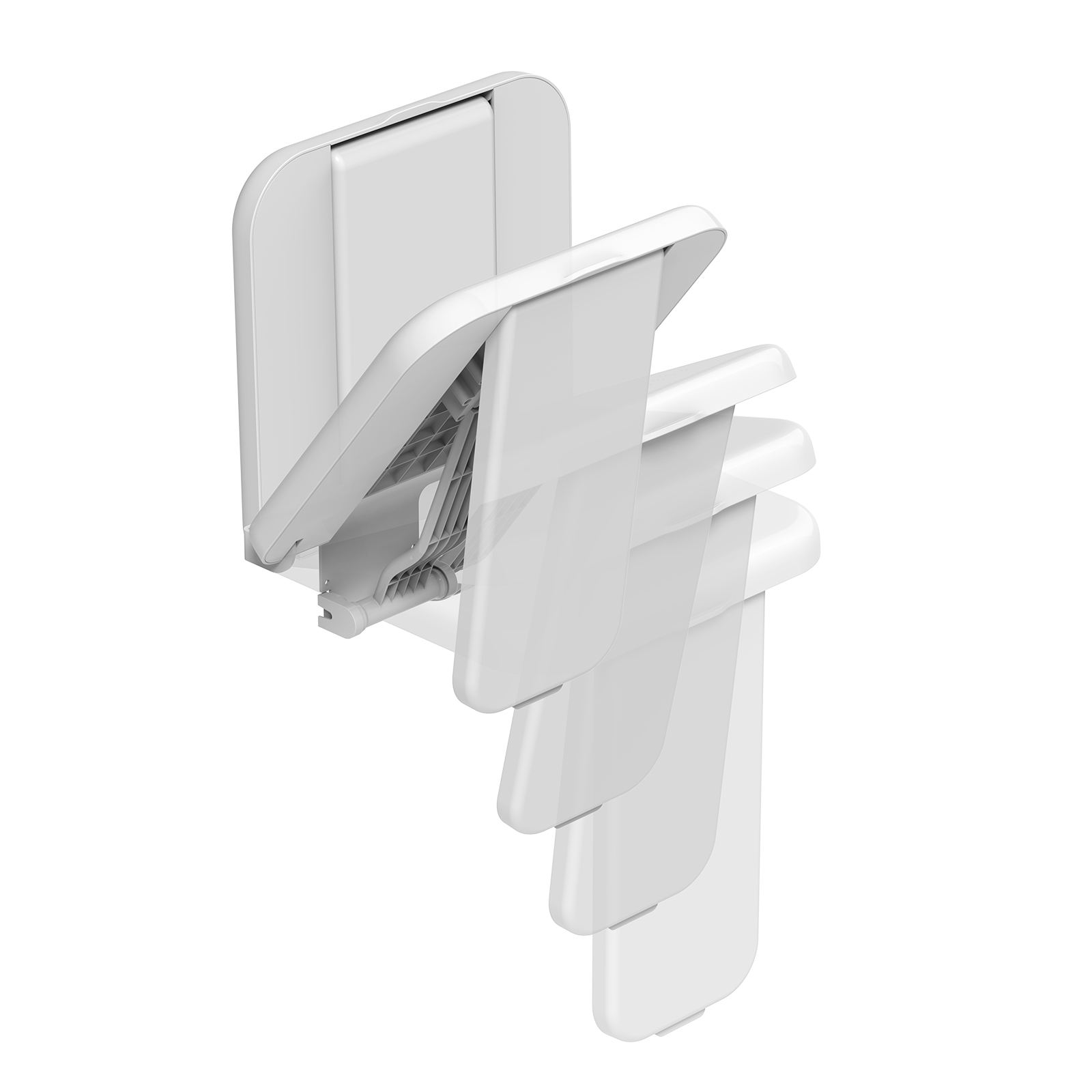 THVALUE Foldable Shower Seat Wall Mounted Arcwares Folding Shower Seat for Seniors, Disableds,Pregnants-Maximum Load 660lb(300kg)