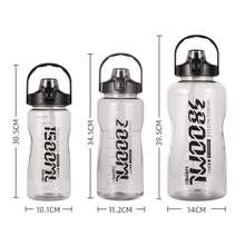 THVALUE Half Gallon Water Bottle With Straw Reusable Daily Water Intake Bottle 2Litre Sports Water Bottle Time marked Gym Jug Custom Fitness Bottles Gallon Jugs