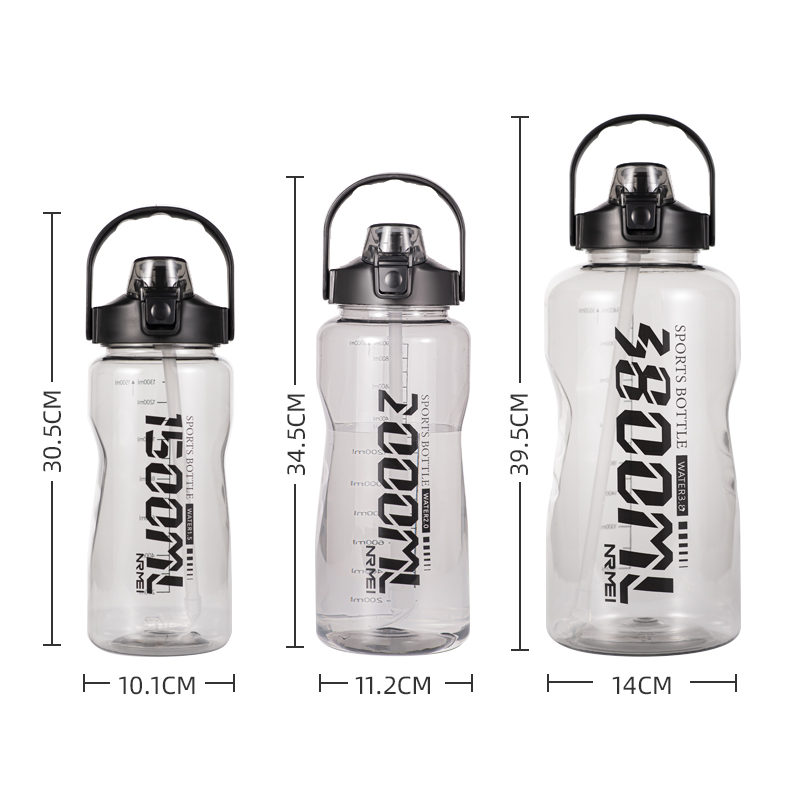 THVALUE Half Gallon Water Bottle With Straw Reusable Daily Water Intake Bottle 2Litre Sports Water Bottle Time marked Gym Jug Custom Fitness Bottles Gallon Jugs