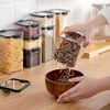 THVALUE 6PCS BPA Free Stackable food containers plastic organizer food storage boxes set bins