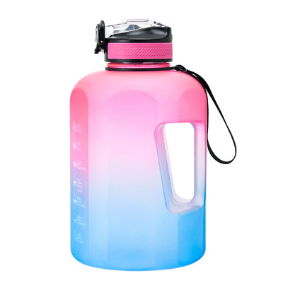 THVALUE 1.2L/2.2L/3.7L PETG Material Motivational Water Bottle 1 Gallon Water Jug