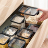 THVALUE 6PCS BPA Free Stackable food containers plastic organizer food storage boxes set bins