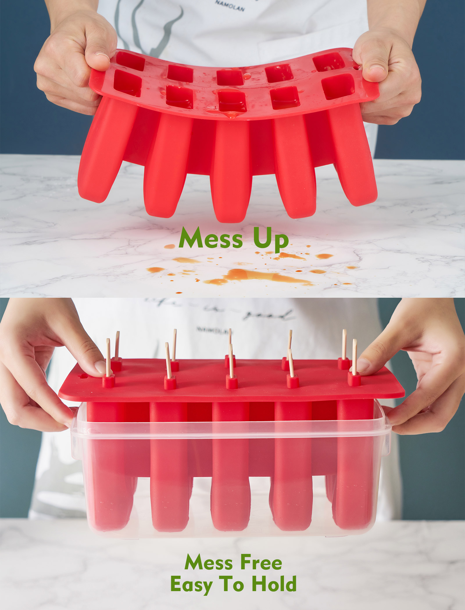 Value Easy Release Popsicle Molds Ice Pop Molds Silicone Bpa Free (3)
