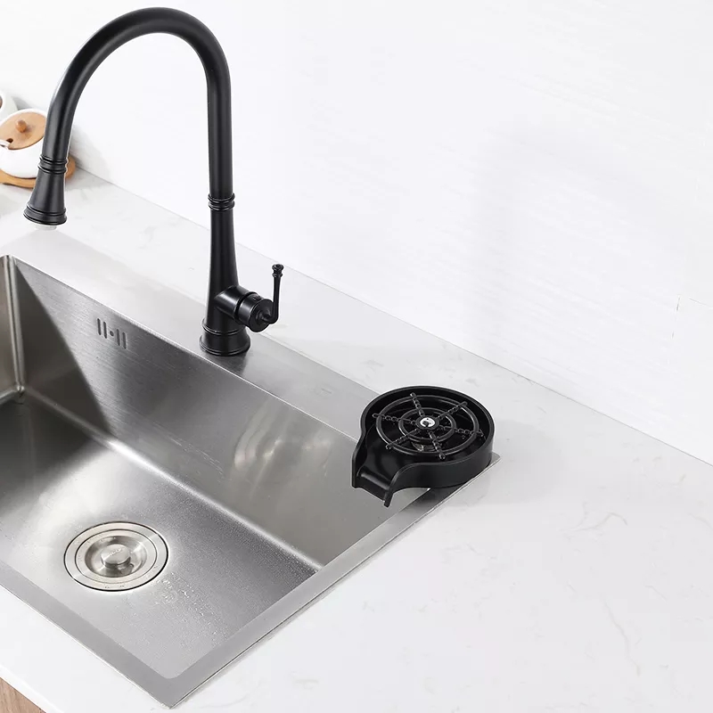 THVALUE Automatic Cup Washer Glass Rinser Cleaning Tool for Kitchen Sinks Bar Coffee Shop Washer Cleaner Glass Rinser Bar Glass Rinser