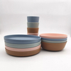 THVALUE Dinner set Dinnerware Sets Biodegradable Bamboo Plate Bamboo Fiber Tableware High Quality Factory Bowl Wholesale