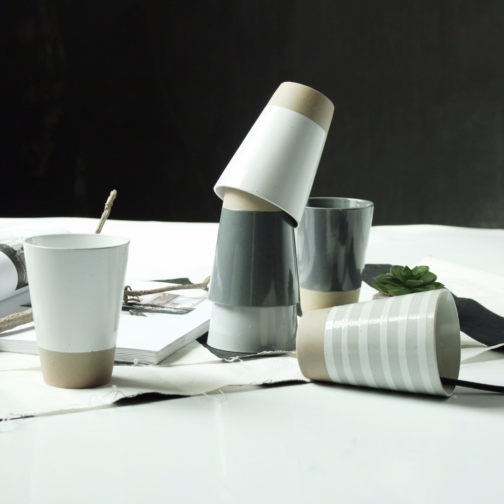 Customized hand painting ceramic tea cups without handle