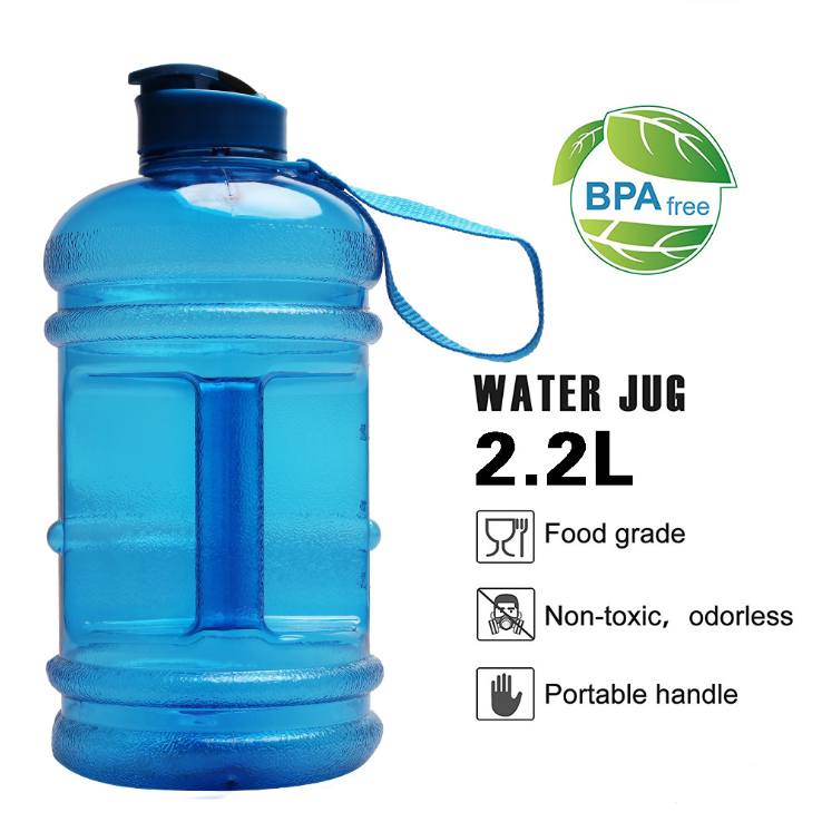 Big Capacity Leakproof Giant Container BPA Free Plastic Large Sport Gym Water Bottle Water Jug 2.2L